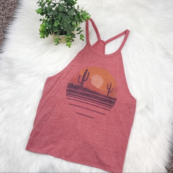 Modern Lux Tops - Modern Lux High Neck Graphic Tank Top Large